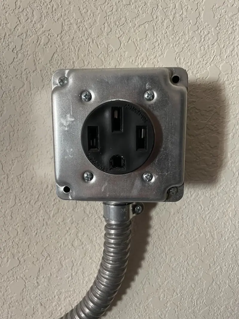 NEMA 14-50 outlet installed for Smart Home Electrical in Fort Collins